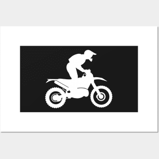 Trail Rider Silhouette-White Posters and Art